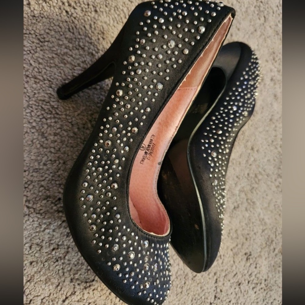 Elegant Black Studded Heels